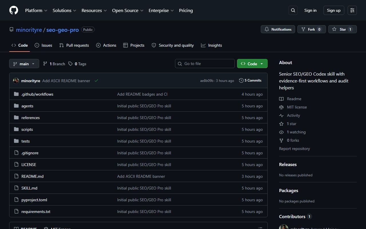 SEO/GEO Pro preview