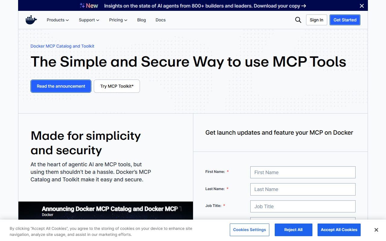 Docker MCP Catalog - Docker catalog and toolkit for discovering, running, and managing containerized MCP servers for AI a