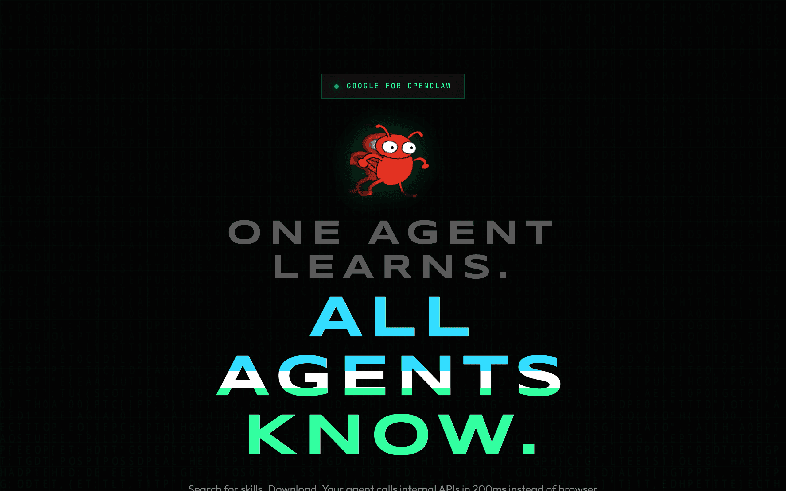 UnBrowse - Search for skills. Download. Your agent calls internal APIs in 200ms instead of browser automation i