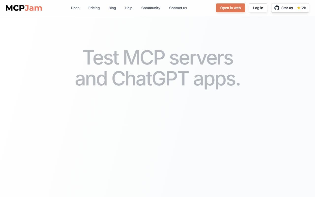 MCPJam - Developer tools for testing, debugging, and inspecting MCP servers used by AI agents.