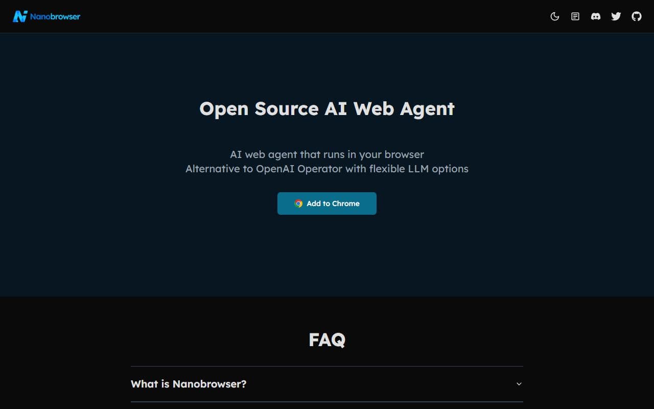 Nanobrowser - Open-source browser agent that can automate browsing tasks locally from natural language instruction