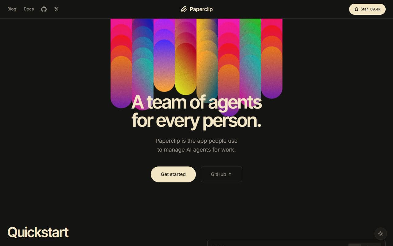 Paperclip - Open-source orchestration platform for coordinating teams of AI agents and multi-agent work.