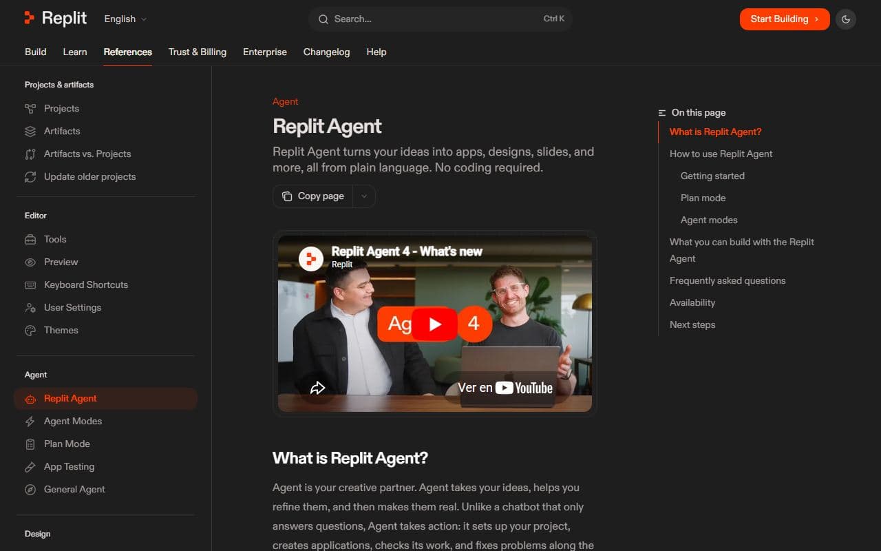 Replit Agent - Software creation agent from Replit that can build, modify, and deploy applications from natural lan