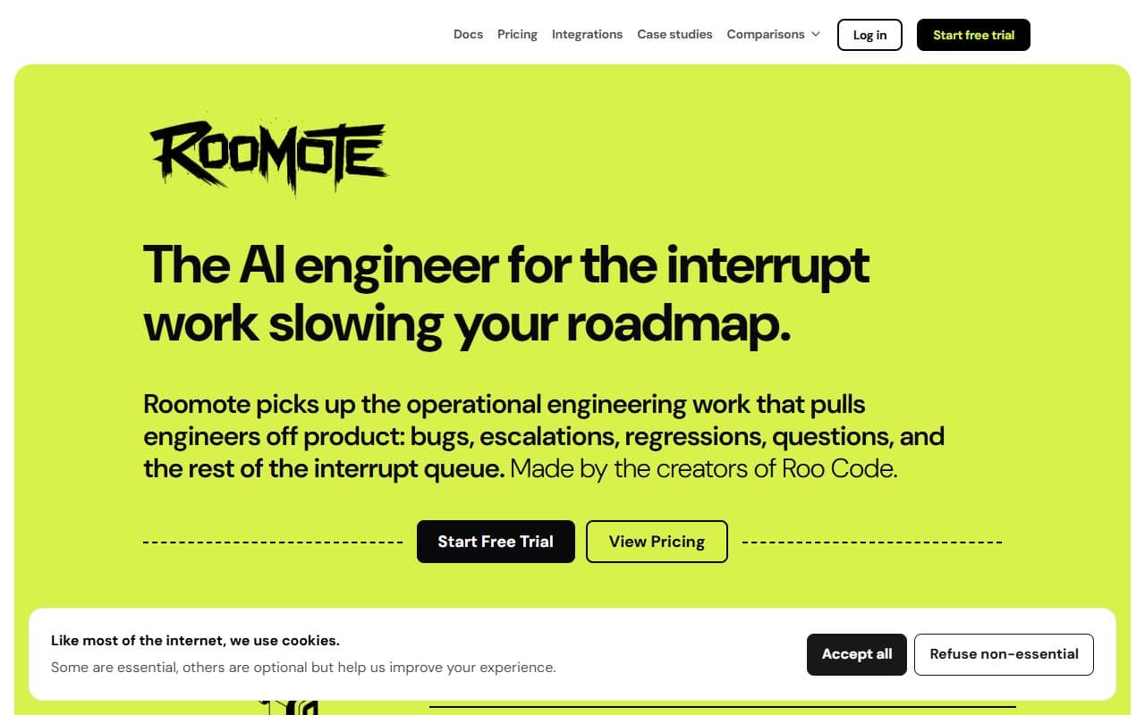 Roo Code - Open-source AI coding agent suite for VS Code with specialized modes, local editor integration, and