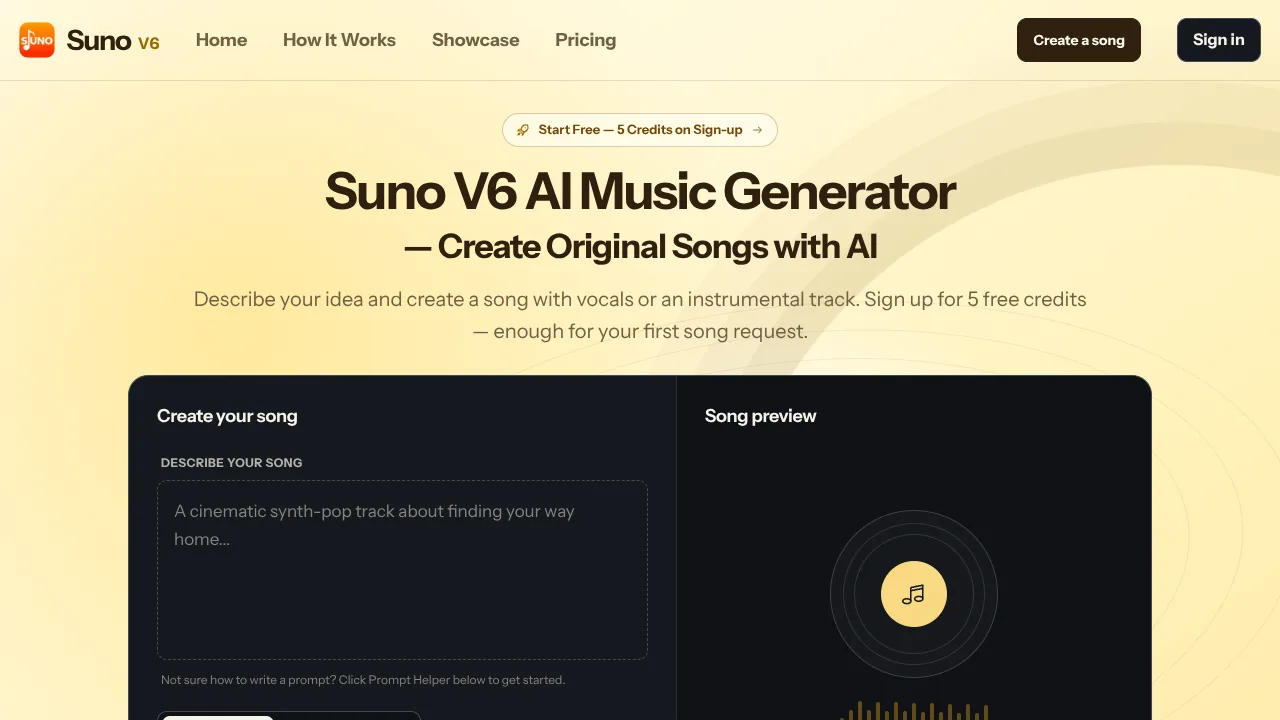 Suno V6 preview